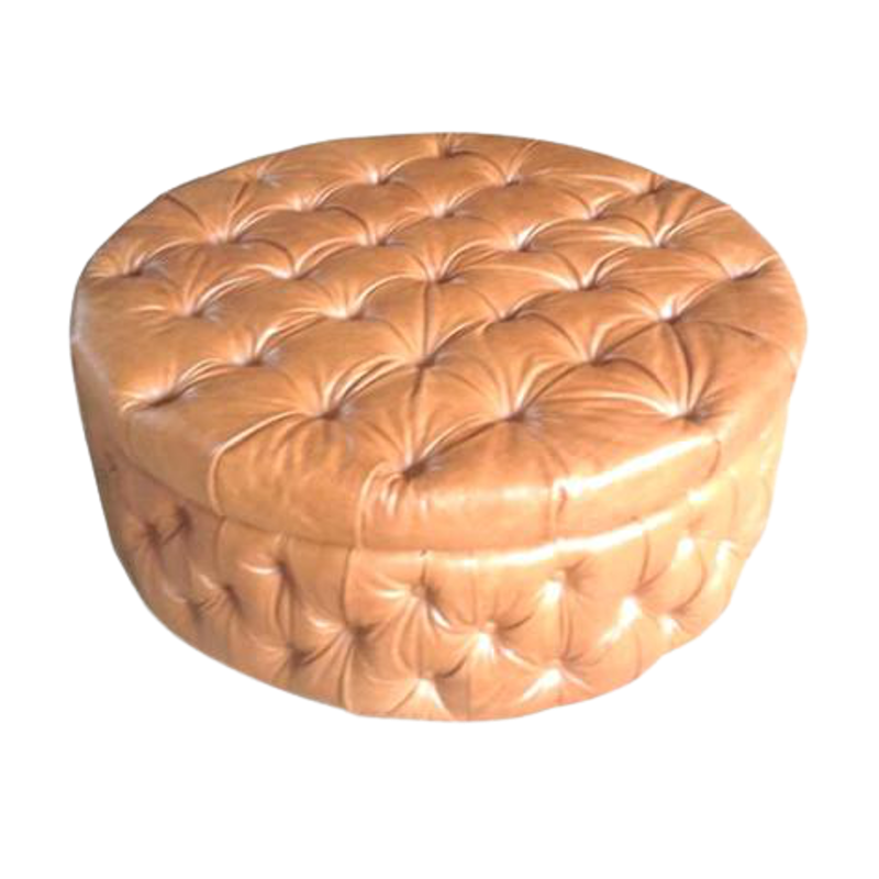 Large Round Ottomans | Footstools Direct |Deep Buttoned