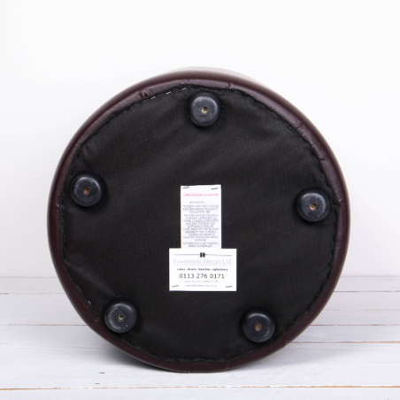 Faux Leather Round Stools | UK Handmade | Footstools Direct