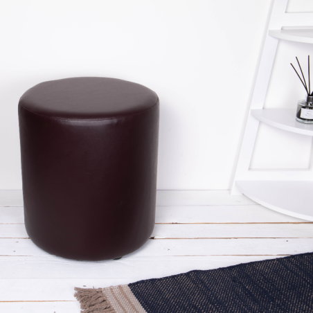 Faux Leather Round Stools | UK Handmade | Footstools Direct