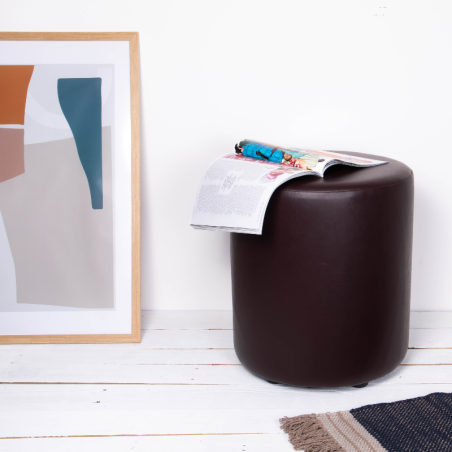 Faux Leather Round Stools | UK Handmade | Footstools Direct