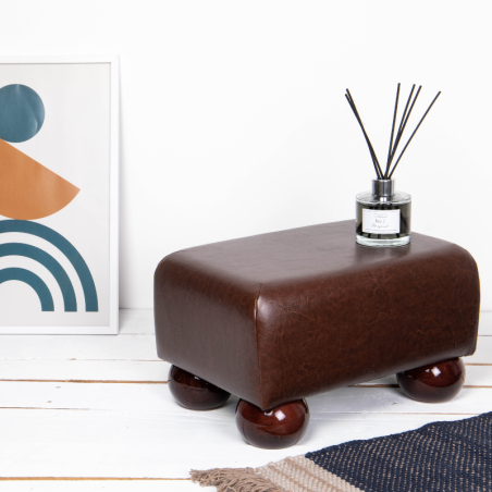 Small Faux Leather Footstools | UK Handmade | Footstools Direct