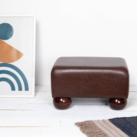 Small Faux Leather Footstools | UK Handmade | Footstools Direct