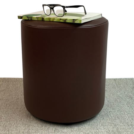 Italian Leather Round Stools | Footstools Direct | UK handmade