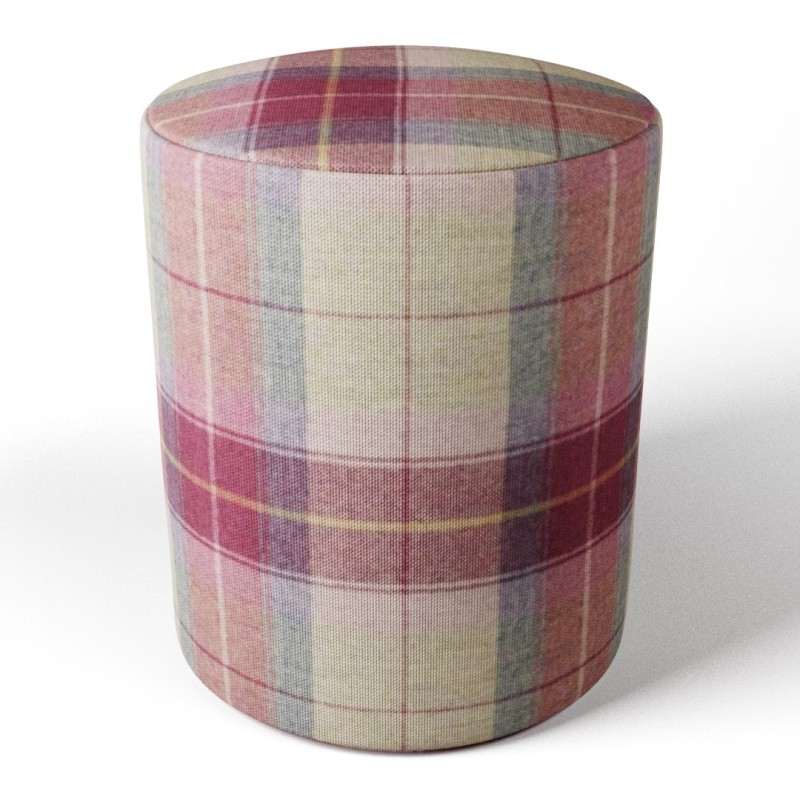 Tartan Round Stools | Footstools Direct | UK handmade