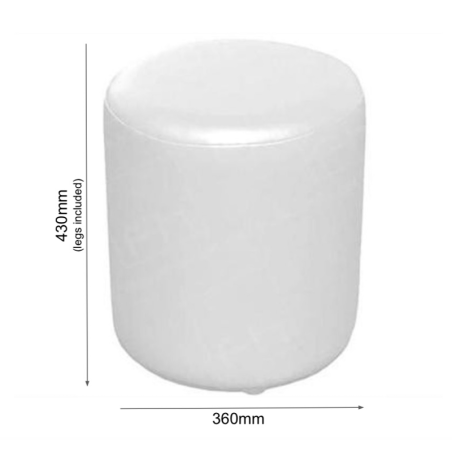 Faux Leather Round Stools | UK Handmade | Footstools Direct