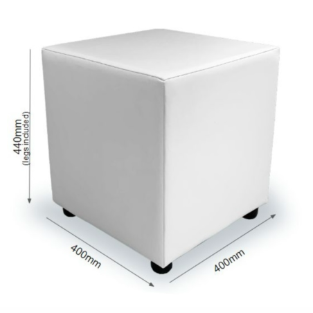 Customer own fabric cube seating | Footstools Direct