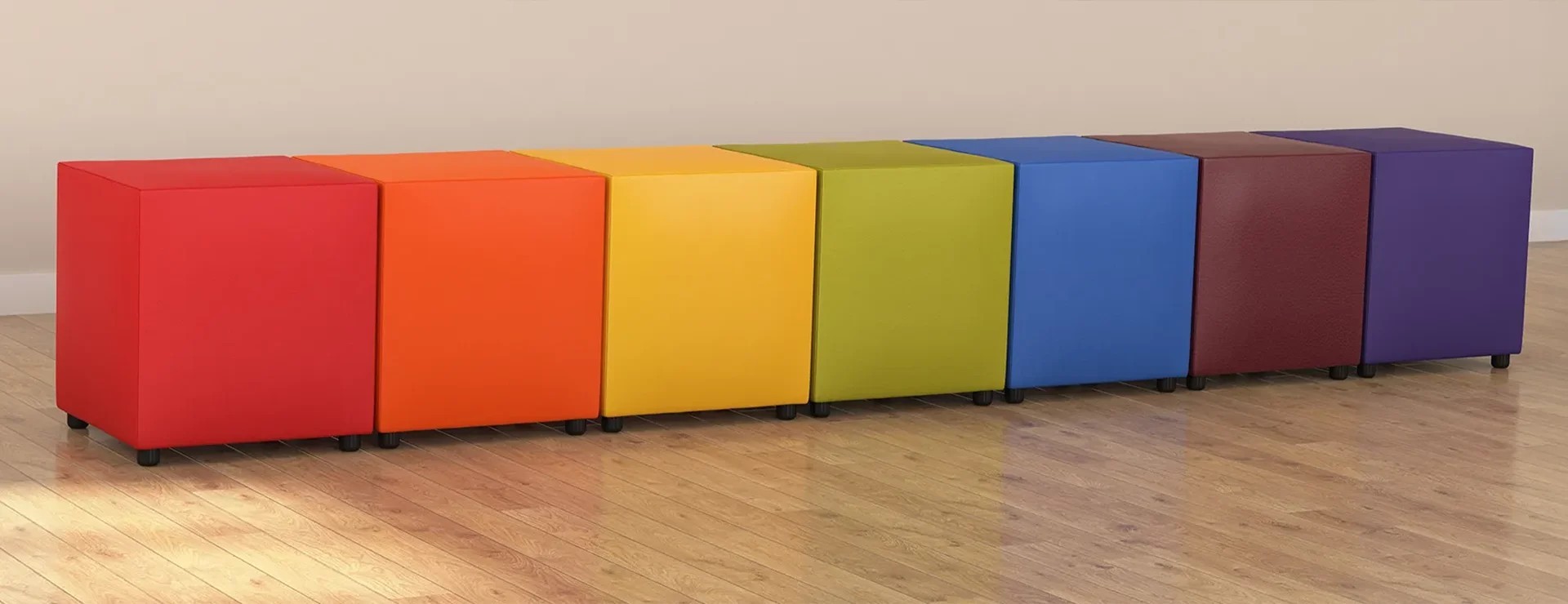 Cube Seating | Italian Leather & Fabric | Footstools Direct